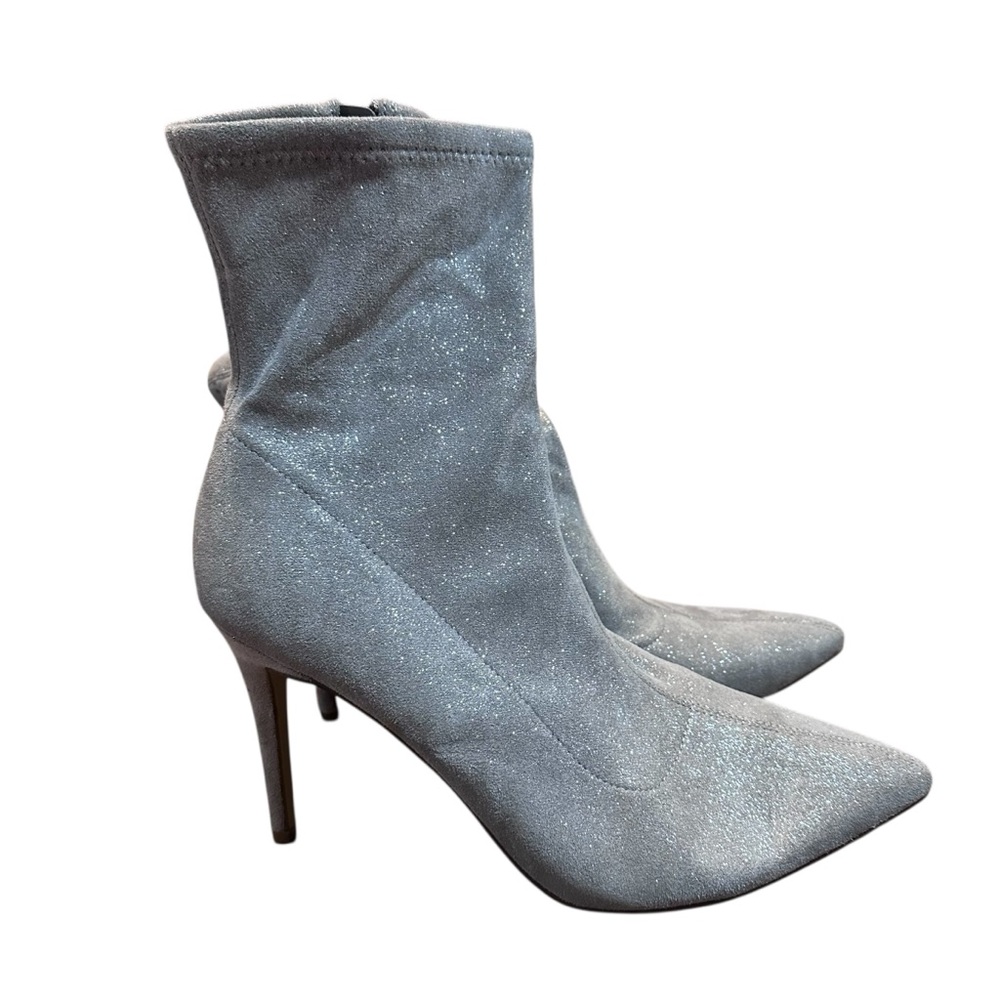BP “Braylee-Fab” Light Grey‎ Glitter Sock Boot 11 M